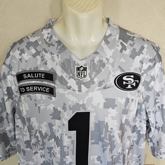 San Fransisco 49ers DEEBO SAMUEL SR #1 Salute To Service Camo Jersey NEW w/ TAGS - Picture 2 of 10